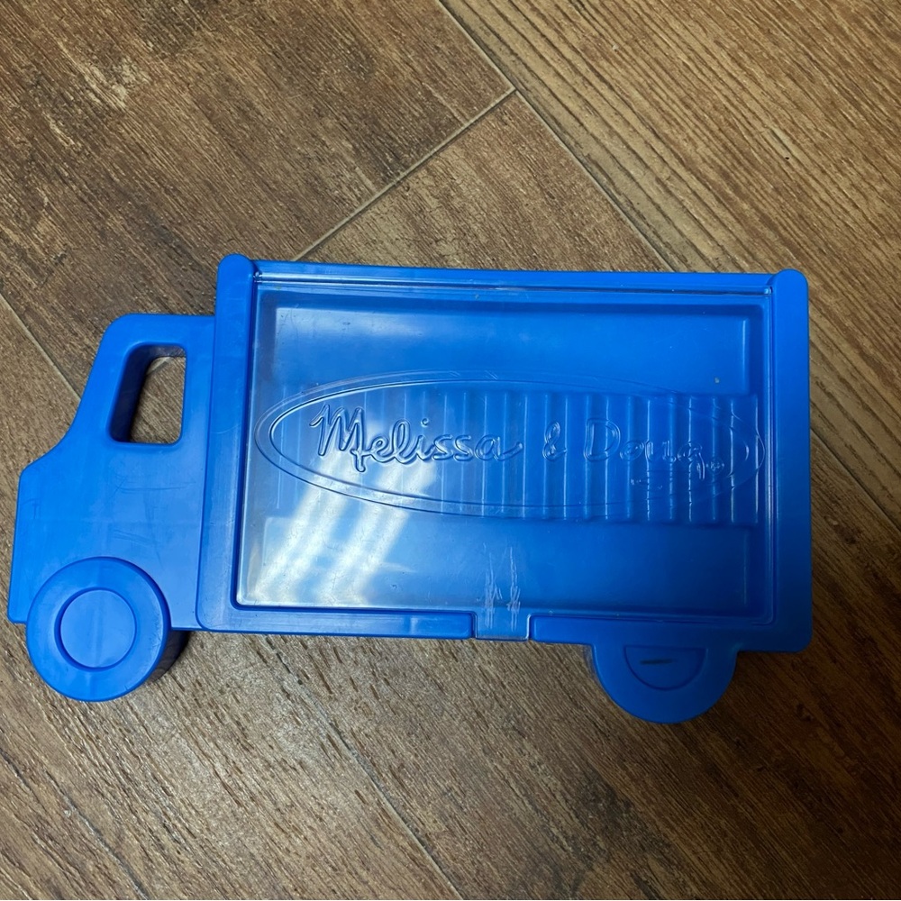 Melissa & Doug Vibrant Blue Toy Truck Crayon Holder